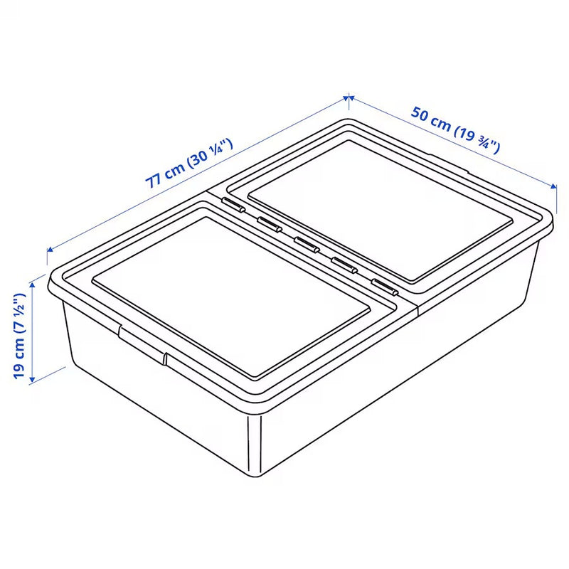 IKEA SOCKERBIT Storage box with lid, white | IKEA Paper & media boxes | IKEA Storage boxes & baskets | IKEA Small storage & organisers | Eachdaykart