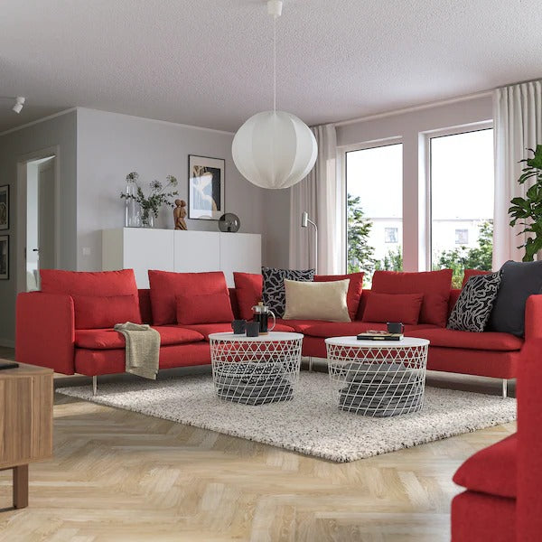 IKEA Soderhamn corner sofa 6 seat tonerud red