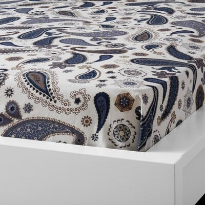 IKEA SOTBLOMSTER Bettlaken und Kissenbezug, weiß/blau, 150x260/50x80 cm (59x102/20x31 ") | IKEA Bettwäsche | Eachdaykart