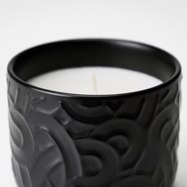 IKEA Sotronn scented candle in ceramic jar matcha tea ginger black