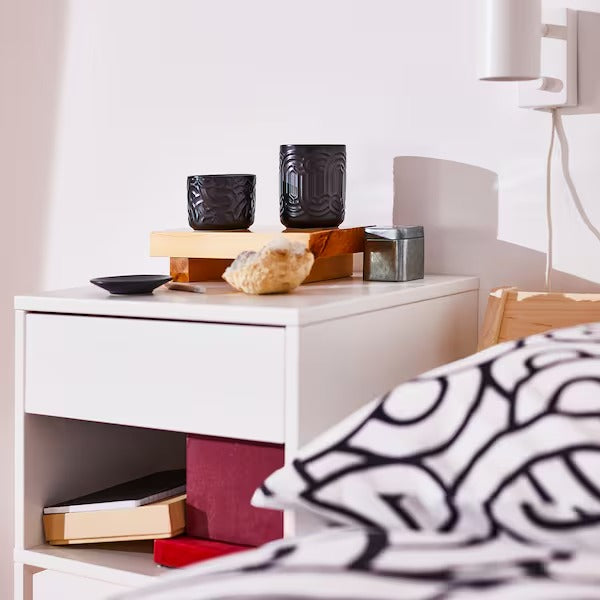 IKEA Sotronn scented candle in ceramic jar matcha tea ginger black