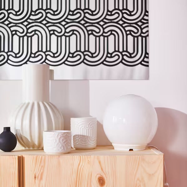 IKEA Sotron scented candle in ceramic jar red berries and vanilla white