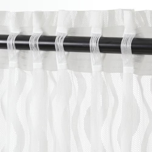 IKEA SOTSTAVMAL Sheer curtains, 1 pair, white, 145x250 cm (57x98 ") | IKEA Curtains | Eachdaykart