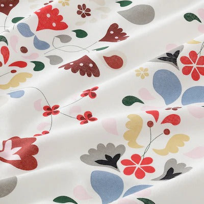 IKEA SPARVVICKER Bettlaken und Kissenbezug, weiß/mehrfarbig, 150x260/50x80 cm (59x102/20x31 ") | IKEA Bettwäsche | Eachdaykart