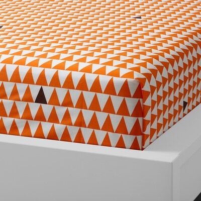 IKEA STILLSAMT Flat sheet and pillowcase, light orange, 150x250/50x80 cm (59x98/20x31 ") | IKEA Bed linen | Eachdaykart