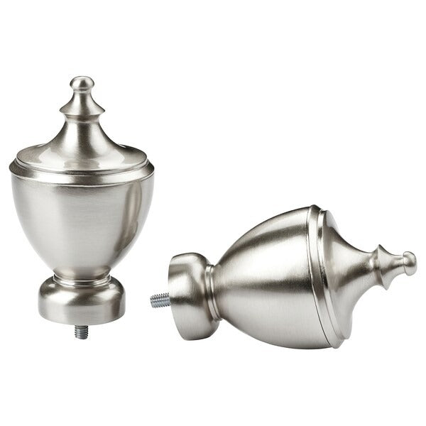 IKEA Stinksyska Finials 1 Pair Silver Colour