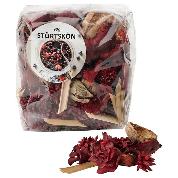IKEA Stortskon scented potpourri berries red