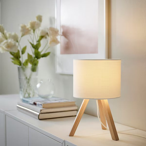 IKEA STORSEGEL Table lamp, ash/white | IKEA Table Lamps | Eachdaykart