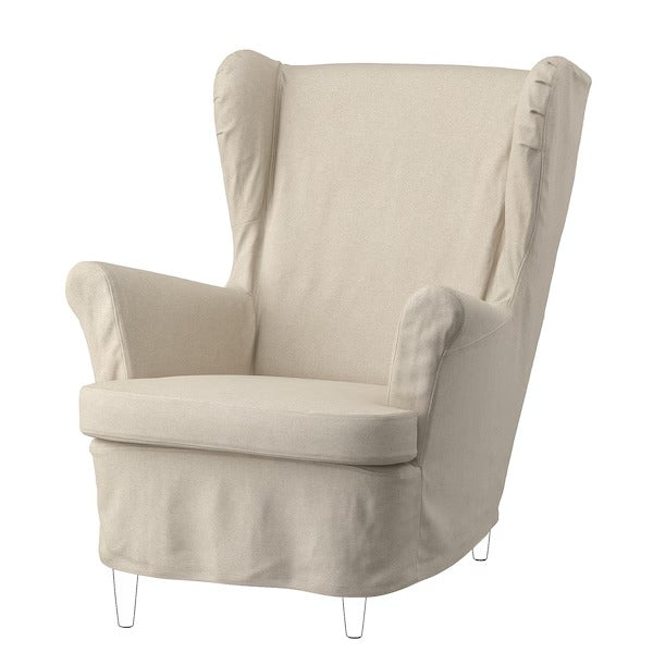 IKEA Strandmon slipcover for wing chair risane natural