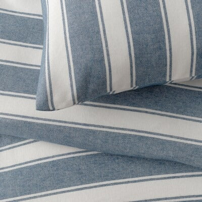 IKEA STRUTBRAKEN Duvet cover and pillowcase, white/blue/stripe, 150x200/50x80 cm (59x79/20x31 ")| IKEA Bed linen | Eachdaykart