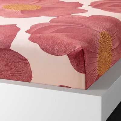 IKEA SVARTKLINT Flat sheet and pillowcase, light pink/dark pink, 150x260/50x80 cm (59x102/20x31 ") | IKEA Bed linen | Eachdaykart