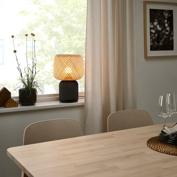 IKEA SYMFONISK Speaker lamp w Wi-Fi, bamboo shade | IKEA Table Lamps | Eachdaykart