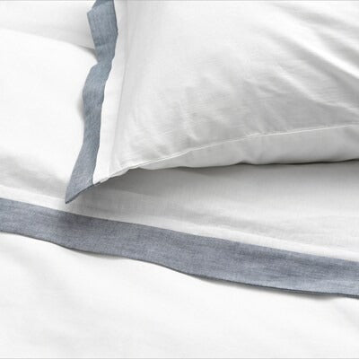 IKEA TATELSMYGARE Duvet cover and pillowcase, white/blue, 150x200/50x80 cm (59x79/20x31 ") | IKEA Bed linen | Eachdaykart