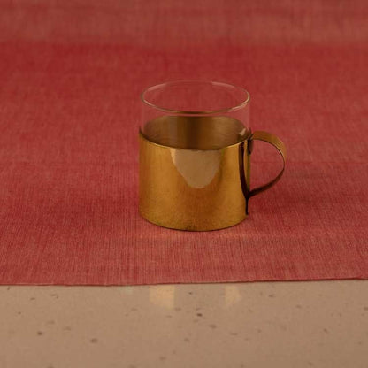 Teacup - Borosil Fitted Brass Teacups | Brass Cookware