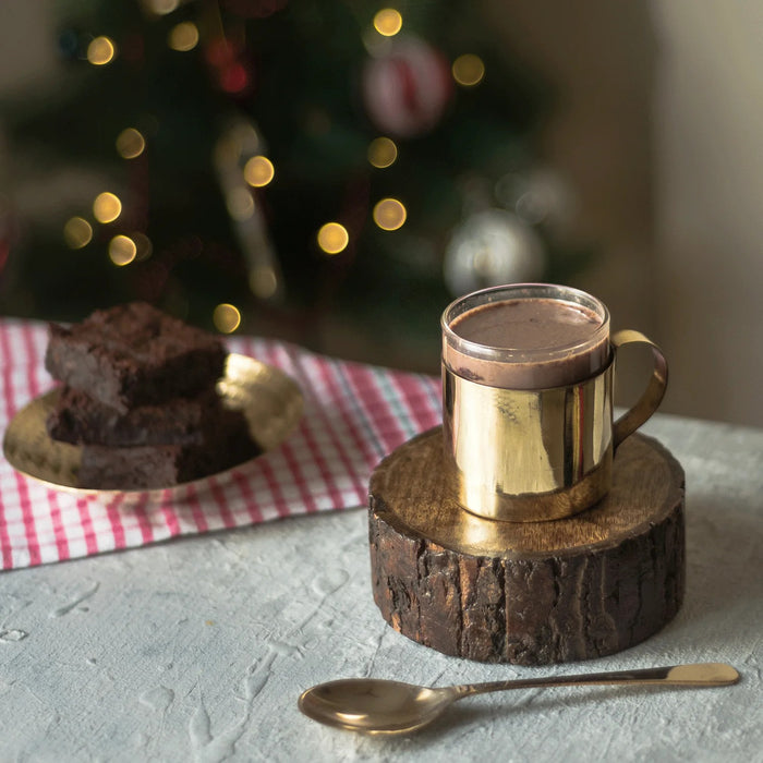 Teacup - Borosil Fitted Brass Teacups | Brass Cookware