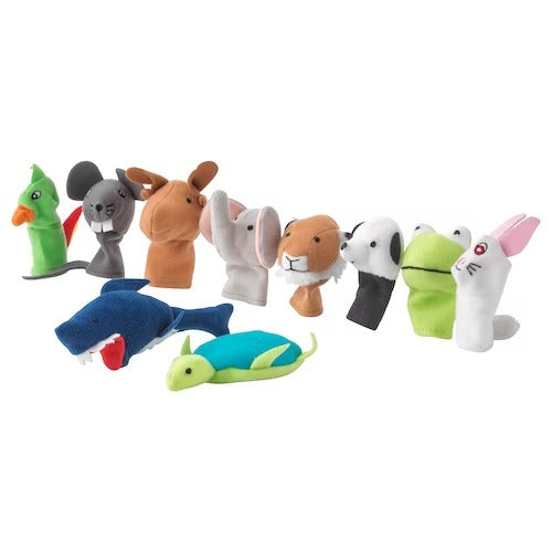 IKEA TITTA DJUR Finger puppet, mixed colours, pack of 10 | IKEA Soft Toys | Eachdaykart