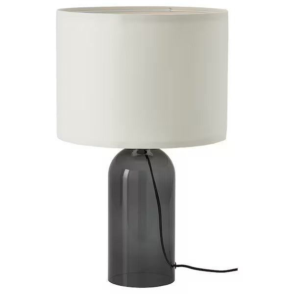 IKEA TONVIS Table lamp, smoked glass/white | IKEA Table Lamps | Eachdaykart