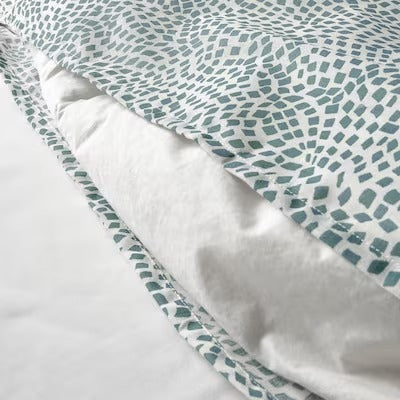 IKEA TRADKRASSULA Duvet cover and pillowcase, white/blue, 150x200/50x80 cm (59x79/20x31 ") | IKEA Bed linen | Eachdaykart