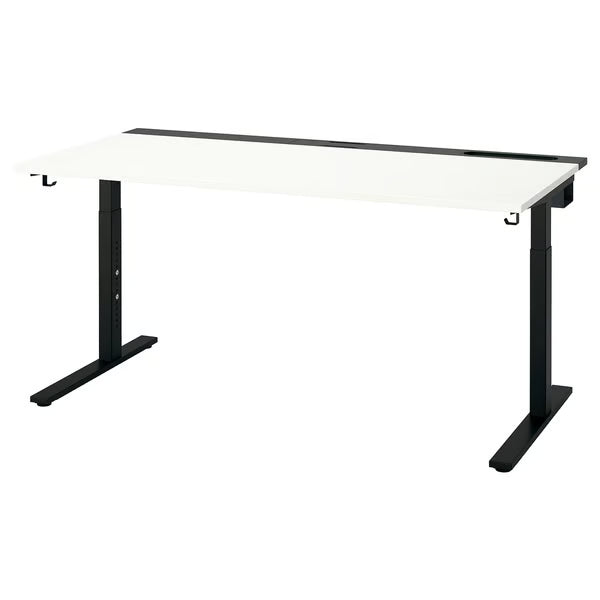 IKEA MITTZON Desk, white, 160x80 cm (63x31 1/2 ")