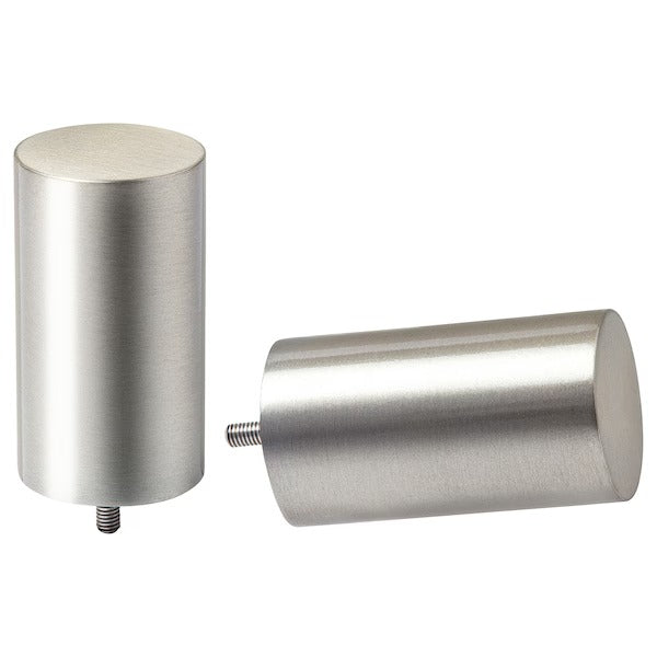 IKEA Uddnate Finials 1 Pair Silver Colour