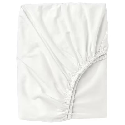 IKEA ULLVIDE Fitted sheet, white, 90x200 cm (35x79 ") | IKEA Bed linen | Eachdaykart