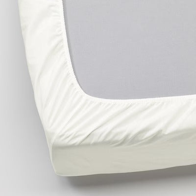 IKEA ULLVIDE Fitted sheet, white, 90x200 cm (35x79 ") | IKEA Bed linen | Eachdaykart