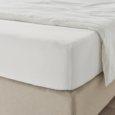 IKEA ULLVIDE Fitted sheet, white, 90x200 cm (35x79 ") | IKEA Bed linen | Eachdaykart