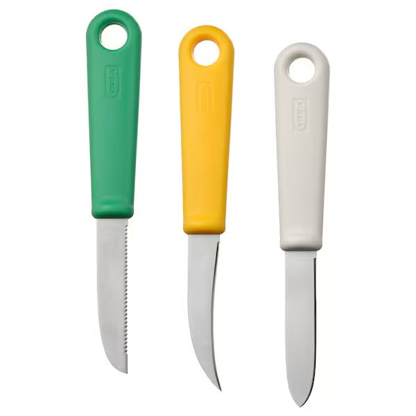 IKEA Uppfylld paring knife set of 3 mixed colours
