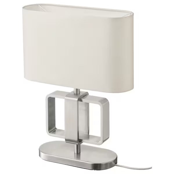 IKEA UPPVIND Table lamp, nickel-plated/white | IKEA Table Lamps | Eachdaykart