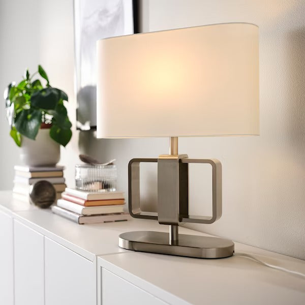 IKEA UPPVIND Table lamp, nickel-plated/white | IKEA Table Lamps | Eachdaykart