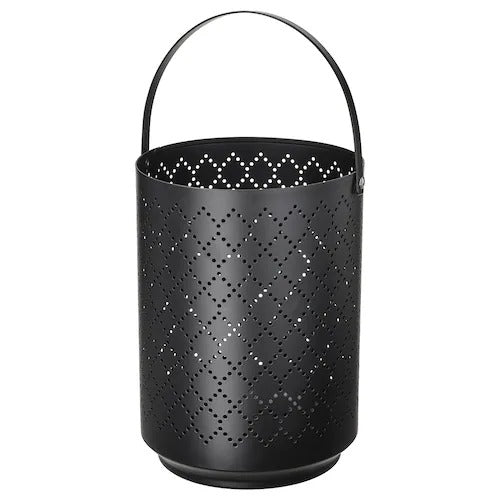 IKEA URSKILJA Lantern for block candle, black | IKEA Indoor lanterns | Eachdaykart