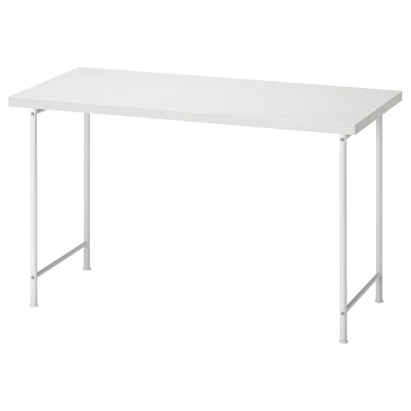 IKEA LAGKAPTEN / SPÄND Desk, black-brown/white, 120x60 cm (47 1/4x23 5/8 ")