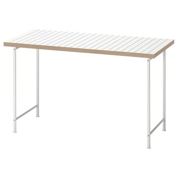 IKEA LAGKAPTEN / SPÄND Desk, black-brown/white, 120x60 cm (47 1/4x23 5/8 ")