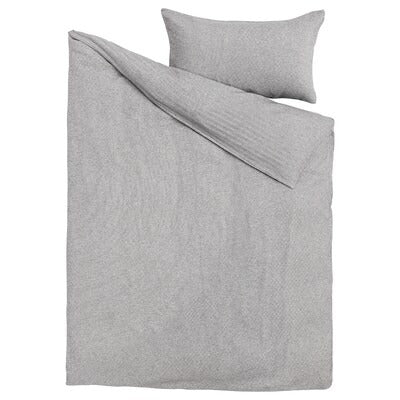 IKEA VASTKUSTROS Duvet cover and pillowcase, dark grey/white, 150x200/50x80 cm (59x79/20x31 ") | IKEA Bed linen | Eachdaykart