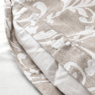 IKEA VARBRACKA Duvet cover and pillowcase, beige/white, 150x200/50x80 cm (59x79/20x31 ") | IKEA Bed linen | Eachdaykart