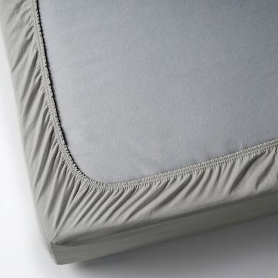 IKEA VARVIAL Fitted sheet, light grey, 80x200 cm (31x79 ") | IKEA Bed linen | Eachdaykart