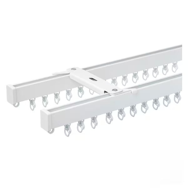 IKEA Vidga curtain track set f ceiling 2 track white