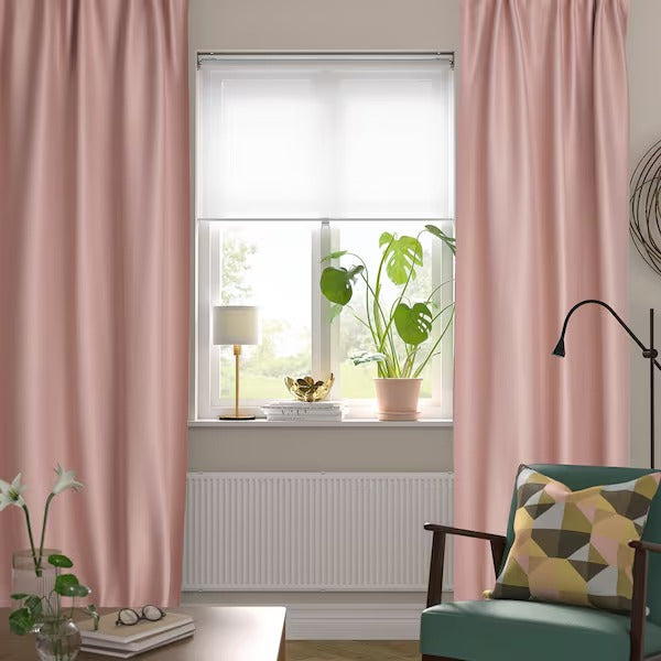IKEA Vilborg room darkening curtains pink