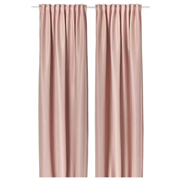 IKEA Vilborg room darkening curtains pink
