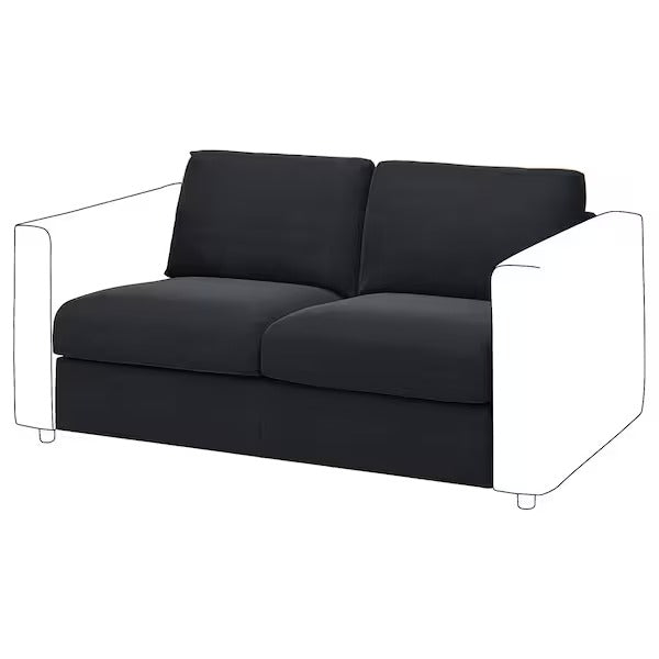 IKEA Vimle 2er-Sitzelement Saxemara schwarzblau