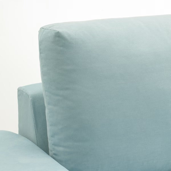 IKEA Vimle 2er-Sofa mit breiten Armlehnen Saxemara hellblau