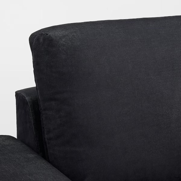 IKEA Vimle 4er-Sofa mit Chaiselongue, breiten Armlehnen, schwarzblau