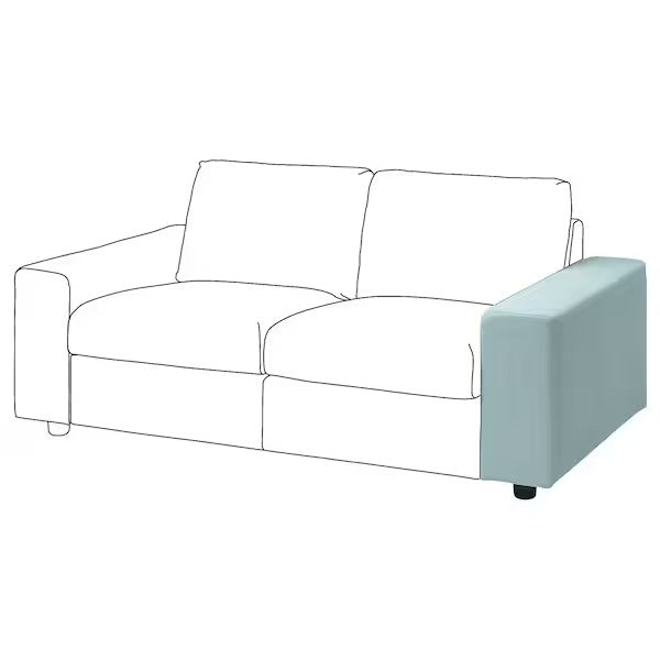 IKEA Vimle Armlehne mit breiten Armlehnen Saxemara hellblau