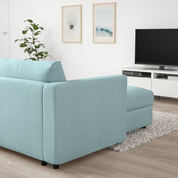 IKEA Vimle Chaiselongue Saxemara hellblau