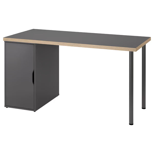 IKEA LAGKAPTEN / ALEX Desk, black-brown/white, 140x60 cm (55 1/8x23 5/8 ")