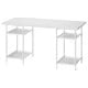 IKEA LAGKAPTEN / SPÄND Desk, black-brown/white, 140x60 cm (55 1/8x23 5/8 ")