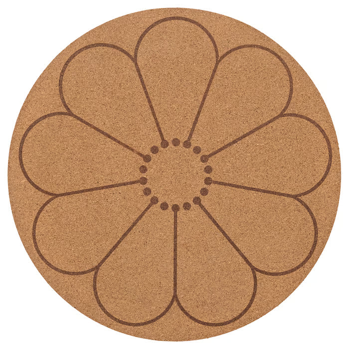 IKEA SVARTVIDE Place mat, cork/patterned, 35 cm (14 ")