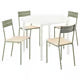 IKEA VIHALS Table and 4 chairs, white white/white pine, 107 cm (42 1/8 ")