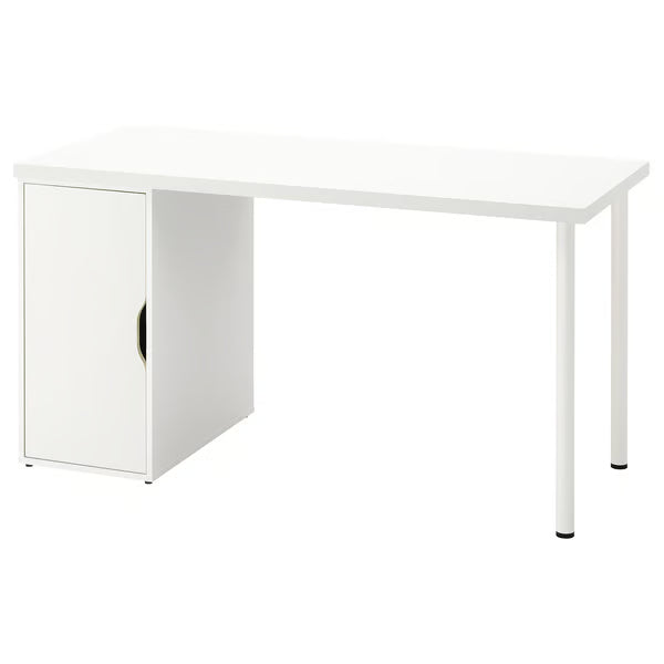 IKEA LAGKAPTEN / ALEX Desk, black-brown/white, 140x60 cm (55 1/8x23 5/8 ")