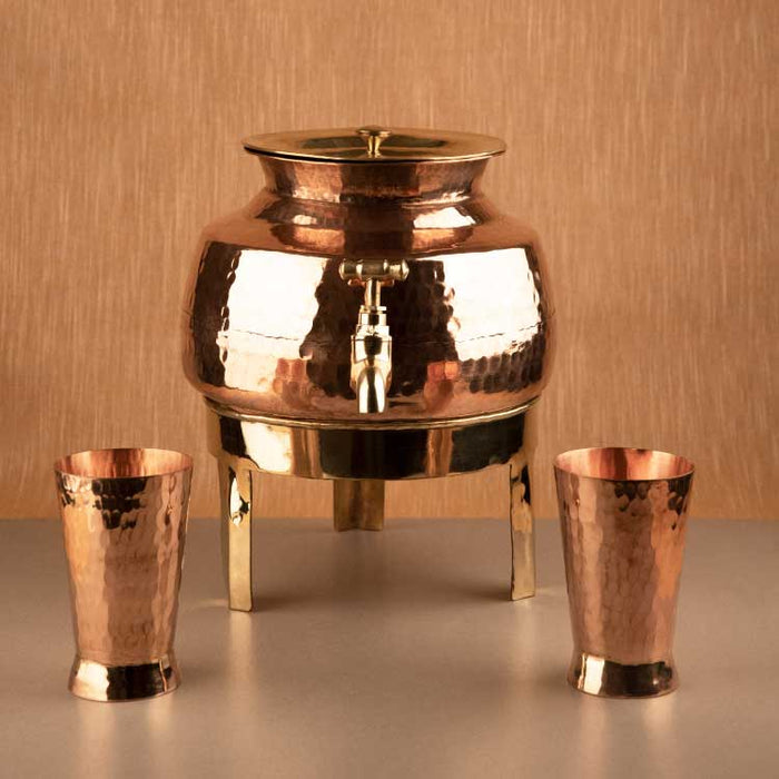 Copper Water Dispenser Set | Copper water dispenser for health